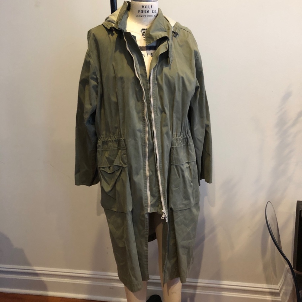 MONTEDORO Slowear Men Large Army Green Rain jacket